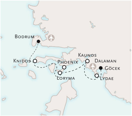 Cruising the Carian Coast Map