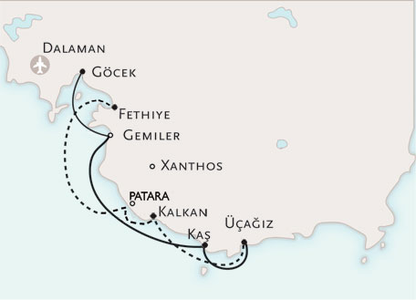 Cruising Western Lycia map