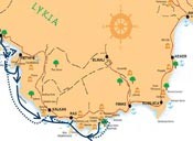Lycian Shore Family Tour Route Map